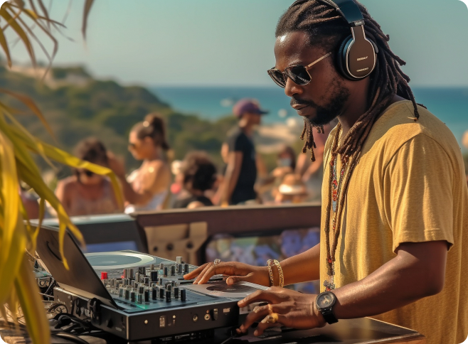 generative-ai-performing-as-dj-beach-party-festival